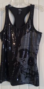 Sequin Skull Tank Top